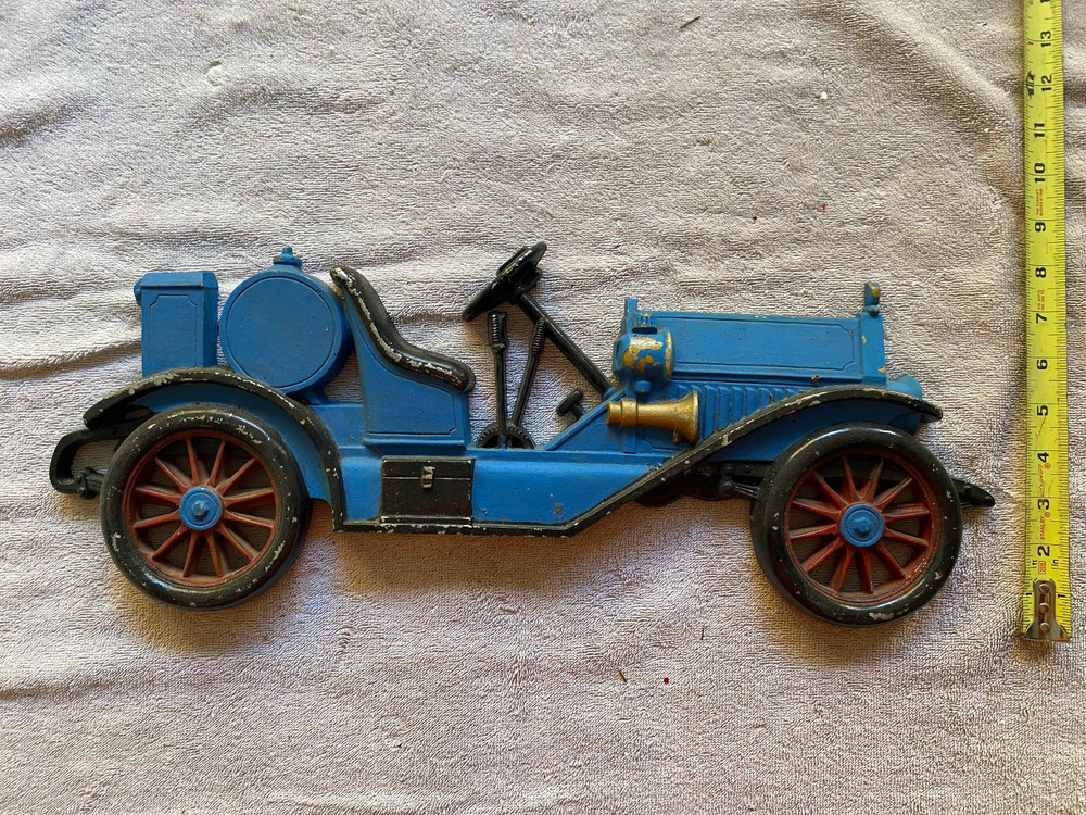 Vintage Sexton USA Cast Iron Antique Large Blue Convertible Car Wall Decor