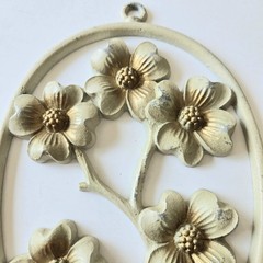 Vintage Sexton Metal Craft Wall Art Wild Flowers Floral Ovals 1970s/80s