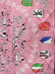 Swiss Hanker chief various Coats of Arms on delicate hanky