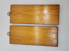 2x Floral Roses Handmade Wooden Lacquer Wall Art Plaques Wall Decor 70s 80s Vtg