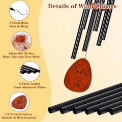 Christmas Sister Gifts Wind Chimes, Best Birthday Gift from D-sister