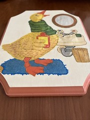 VTG Wood Plaques Children Bath Turtle Duck Wall Decor Kitschy 3D Relief Paint