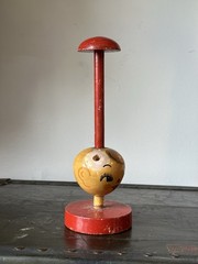 Antique Hat Wig Stand Painted Flapper Lady Girl – ART DECO possibly German 20s