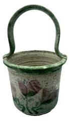 Original 😊 Parsley Artisan Pottery Magnolia Basket Fun