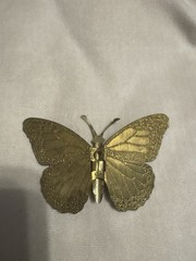 Set Of 3 Home Interior Gold Metal Butterflies Gallery Wall Accent Art Decor
