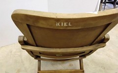 KIEL City of ST LOUIS Folding Chair Seat vintage wood cushioned auditorium