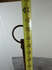 Vintage Cast Iron Rabbit Candlestick Wall Sconce Large 24″ Long Leaves
