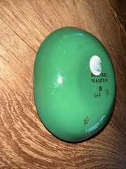 Vintage Austrian Hand-painted Enameled Metal Trinket Dish Signed 3.25” X 2.75”P1