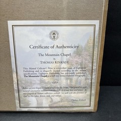 Thomas Kinkade “The Mountain Chapel” Collectors Print W/COA F67502-1 UNFRAMED
