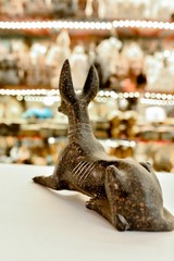 Black Granite Anubis Dog Jackal Ancient Egyptian Statue Made in Egypt
