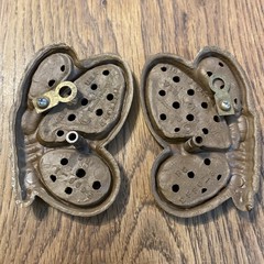 Vintage Burwood Brown Wicker Design Butterflies Set of 3 Wall Decor #2596 3.5″