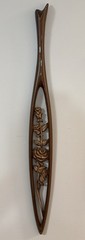vtg mid-century cast metal hand painted set of 4 floral wall hangings decor