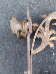 WROUGHT IRON CANDELABRA. RARE. HEAVY. FIVE CANDLES. 37 IN WIDE! 30 Lb? Italian?