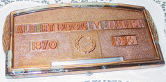Vintage Halloween Grave Marker Funeral Home Plaque Albert “The Boogeyman” Fish
