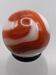 .65″ Vintage Marble-Oxblood Swirls- Alley Akro- #CE-63