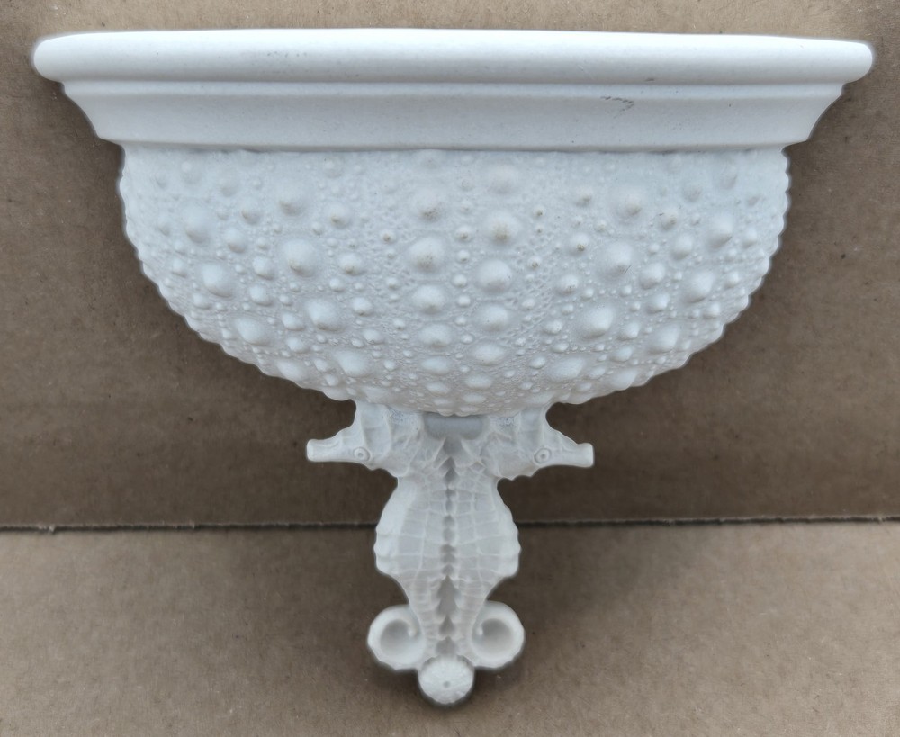 Margaret Furlong Shell Sea Urchin Seahorse Wall Sconce 2000 Mini Shelf Ceramic