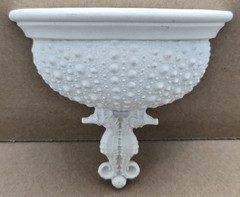 Margaret Furlong Shell Sea Urchin Seahorse Wall Sconce 2000 Mini Shelf Ceramic