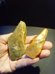 Lower Paleolithic – Two classic Acheulean points. c.450,000 BP.