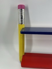 Vintage 1980’s Pierre Sala Big Pencils Wall Shelf Primary Colors 80’s Retro