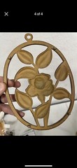 Vintage Sexton Rose Flower Oval Wall Plaque Decoration NLHB