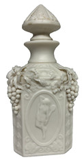 Parian Square Decanter – Four Vignettes, with Grapes
