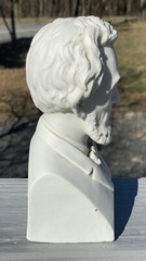 Antique Rare 19th C European Porcelain Bisque Parian Ware Bust Abraham Lincoln