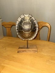 Turtleshell decor/accent piece cast aluminum