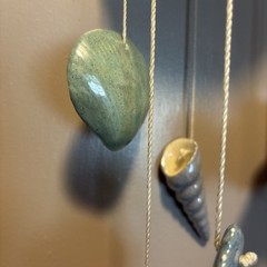 Ceramic Nautical Ocean Beachy With Corals Starfish And Shells Wind Chime Mobile