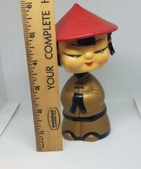 Vintage 1950’s CDGC Red Hat Asian Female Bobblehead Japan