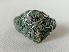 VERY RARE EXTREMELY ANCIENT OLD RING VIKING SILVER COLOR ARTIFACT AUTHENTIC