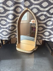 Home Interiors Gothic Arch Mirror With Shelf Made In USA
