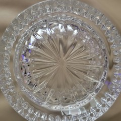 Vintage Shell Fan Pattern 24% Lead Crystal Bowl Imperial Glass Company