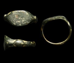 Ancient Bronze Signet Ring – Authentic Near Eastern Artifact – Size 9 Antiquity