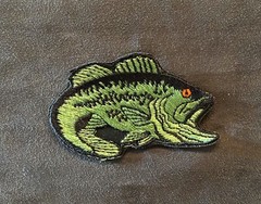 Jumping Large Mouth Bass Vintage Patch For The Outdoors And Fishing Enthusiast
