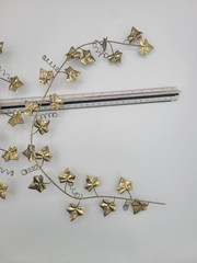 Vintage Metal Brass Copper Ivy Vines Set Of 2 Wall Art Decor MCM Home Interiors