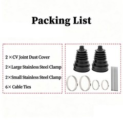 2 PCS Silicone CV Joint Boot Repair Kits Fit for 19mm to 24mm Shafts with 4 S…