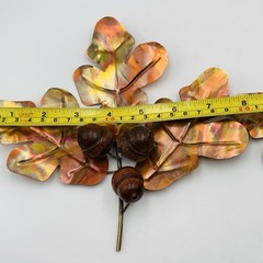 HOMCO Oak Leaves with 3 Wood Acorns Copper Tone Home Interiors MCM Fall Lot