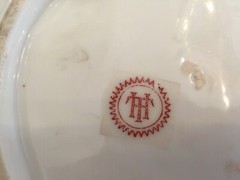 Antique Theodore Haviland HANDPAINTED Sculptural Leaf Plate