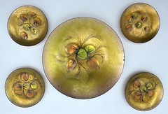 Vintage California Cloisonne by Landau & Associates Plates Enamel on Copper