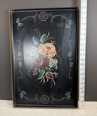 Vintage Hand Painted Tole Tray Toleware. 21 1/2” x 14 1/2”. SEE PICTURES