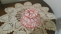 ABC MEDIUM RED ON WHITE WALL DECORATION APPROX. 5″ ACROSS