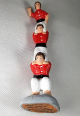 Rare Three Acrobats Totem Caganer Pottery Marked XMas 2001 Rosa Maria Galia