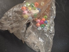 48 Stems: 1960s Vintage Plastic Bell Cup Flower, Multicolor Lily Flowers 12″