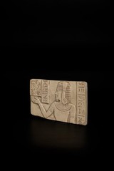 Ancient Egyptian Antiques Cleopatra Stone Relief Statue Horus Connection Decor