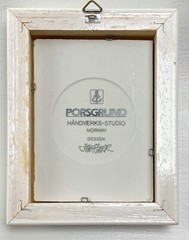 2 Signed Vintage Porsgrunds MiniBilder Handverks Studio Norway Porcelain Wall