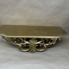 Vintage Syroco 1963 Bed Crown Wall Shelf Gold Ornate Hollywood Regency 21”