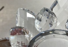 Shannon Ireland Crystal Prism Leaves Bowl 7 x 2 1/2″ REPAIRED