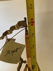 John DeMott Vintage Signed Brass Sailboat Sculpture Nautical Boat Seagull