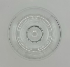 VTG Murano Hand-Blown Clear Glass Modernist Art Vessel W/Bubble Base – 6.5” x 6”
