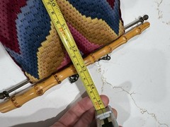 Vtg Bargello Needlepoint Bell Pull Hanging Excellent 53”